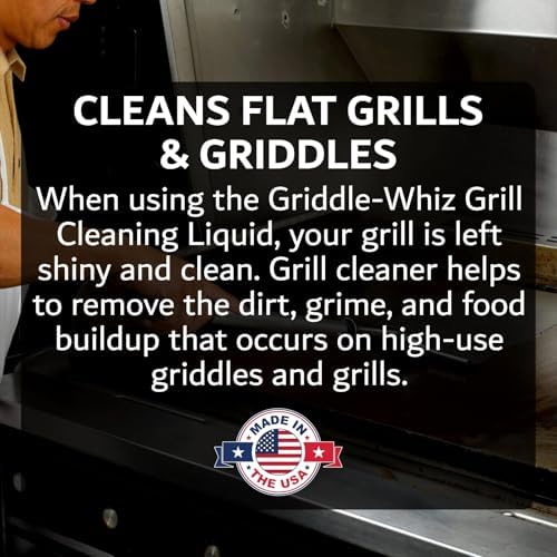 Scraping away dissolved carbon and grease from an outdoor gas griddle station.