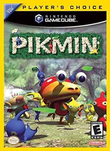 Authentic pre owned Pikmin Nintendo GameCube optical disc and original instruction booklet layout.