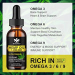 Wogorgt Organic Hemp Oil Packaging Showing Omega Content