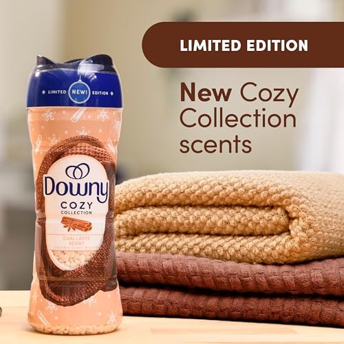 Downy laundry scent booster beads Chai Latte limited edition bottle close up