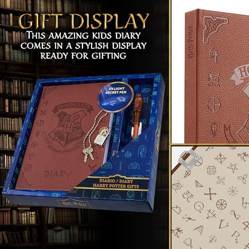 Interior lined pages of the Harry Potter lockable notebook