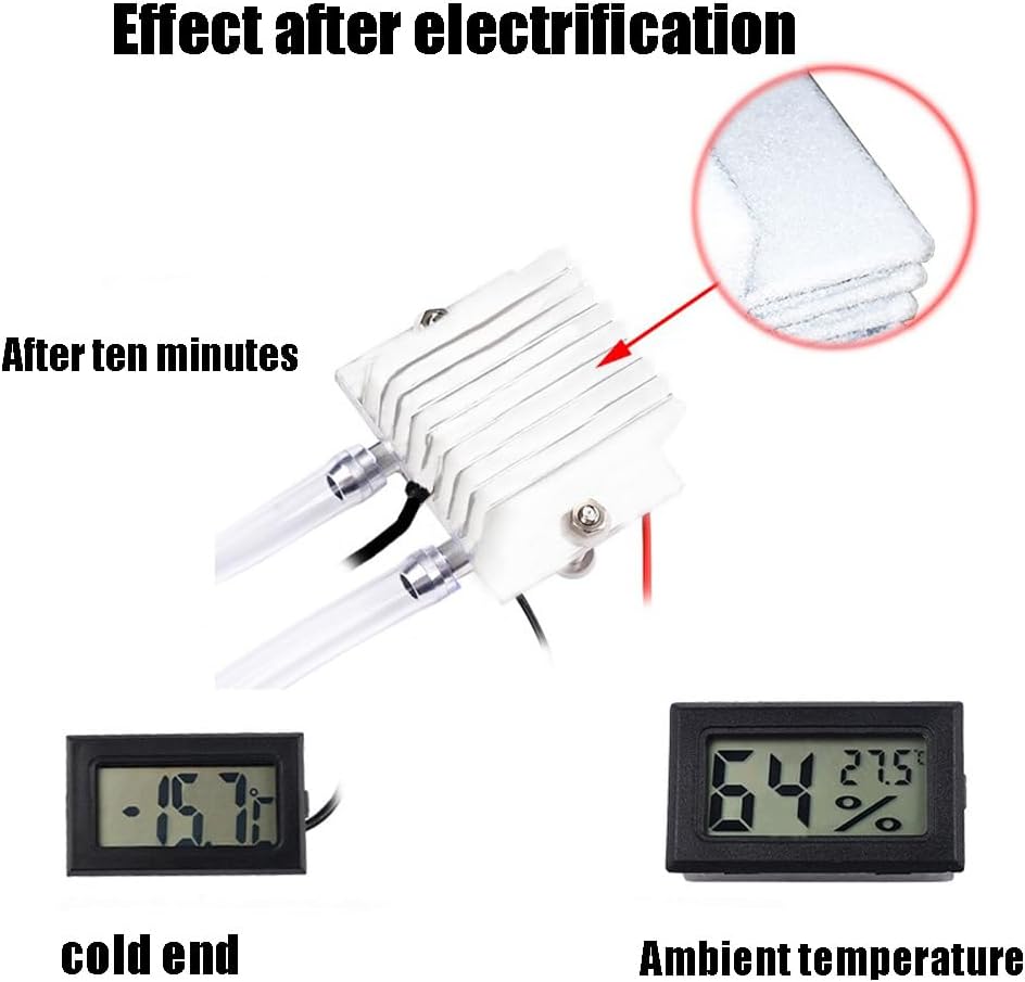 Top angle view of 12V thermoelectric cooling system
