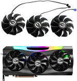 LTANDBR 87mm GPU cooling fan showing the rear specification label with twelve volt and zero point fifty five ampere markings.