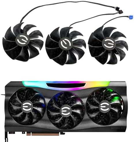 LTANDBR 87mm GPU cooling fan showing the rear specification label with twelve volt and zero point fifty five ampere markings.