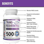 Maac10 Trans Resveratrol label showing 99 percent pure formula