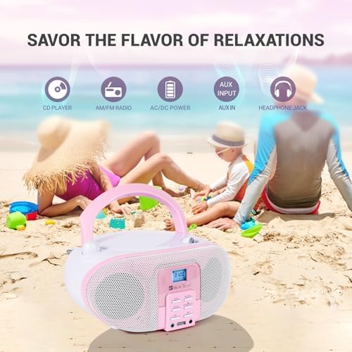 SingingWood boombox top-loading CD compartment and control panel