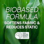 Back label of Seventh Generation ninety-seven percent plant-based laundry softener sheets showing full ingredient list.