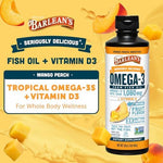 Barlean's emulsified liquid fish oil nutritional facts and ingredients label