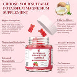 Lukaree potassium and magnesium supplement bottles displaying plant potassium and chia seed ingredients.