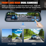 AMprime mirror dash cam mounted in car interior