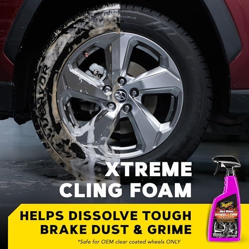 Side view of Meguiar's 24 fluid ounce wheel cleaner bottle