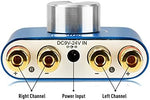 Facmogu F900S compact 160W amplifier alongside the included 12V 5A power adapter
