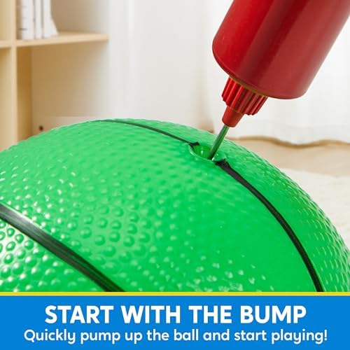 Kids playing with Syncfun small rubber basketballs