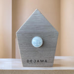 Dejama Singing Bird Box natural wood finish front view showing motion sensor for bathroom relaxation