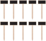 Exceart mini wooden chalkboard plant labels front view