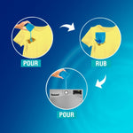 Surf Excel Matic top load detergent pouch next to measuring cap