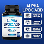 Authentic USA made Dorado Nutrition Alpha Lipoic Acid bottle highlighting vegan certification