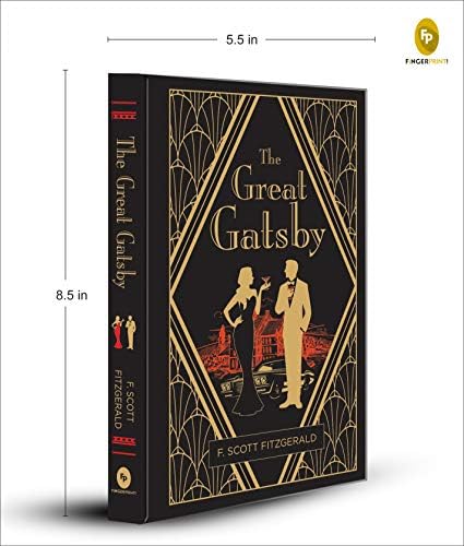 Art Deco style cover design of The Great Gatsby deluxe classic edition