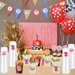 Close up of western disco party cup design
