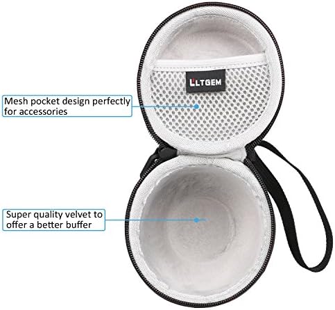 L LTGEM hard shell storage sleeve side perspective illustrating the compact round dimensions tailored for outdoor travel safety