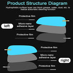 Oval and square clear vision nano sheets designed for universal vehicle side mirrors