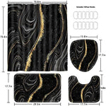 Nkzply coordinated toilet lid cover and U shaped contour mat close up detail.