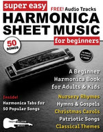 Super Easy Harmonica Sheet Music for Beginners: A Beginner Harmonica Book for Adults and Kids—50 Popular Songs with Big Letter Notes and Harmonica TAB! (Large Print Letter Notes Sheet Music) - Image 2