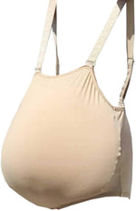 Bimei fake pregnancy belly bodysuit front view beige costume