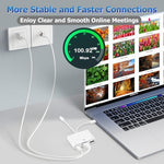 Compact Giochem Type C and Lightning internet adapter laid flat to show portable design details.
