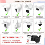 Weatherproof twenty foot power cord uncoiled next to the ABS plastic camera mount bracket