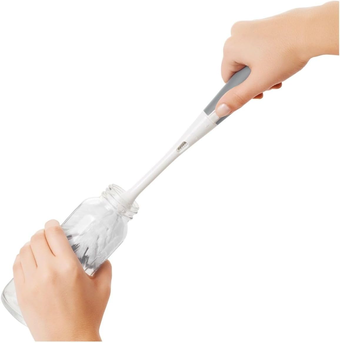 OXO Tot bottle cleaning set non-slip handle grip detail