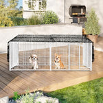 BOUTICOL foldable dog playpen cover mesh folded neatly for storage