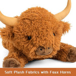 Wepop weighted plush cow shaggy fur texture closeup