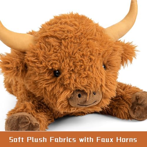 Wepop weighted plush cow shaggy fur texture closeup