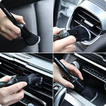 Close up view of the three distinct bristle textures included in the professional automotive cleaning kit
