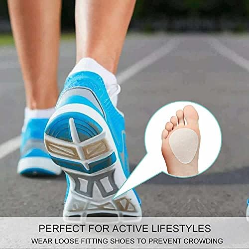 Correct placement guide for metatarsal pads on a human foot