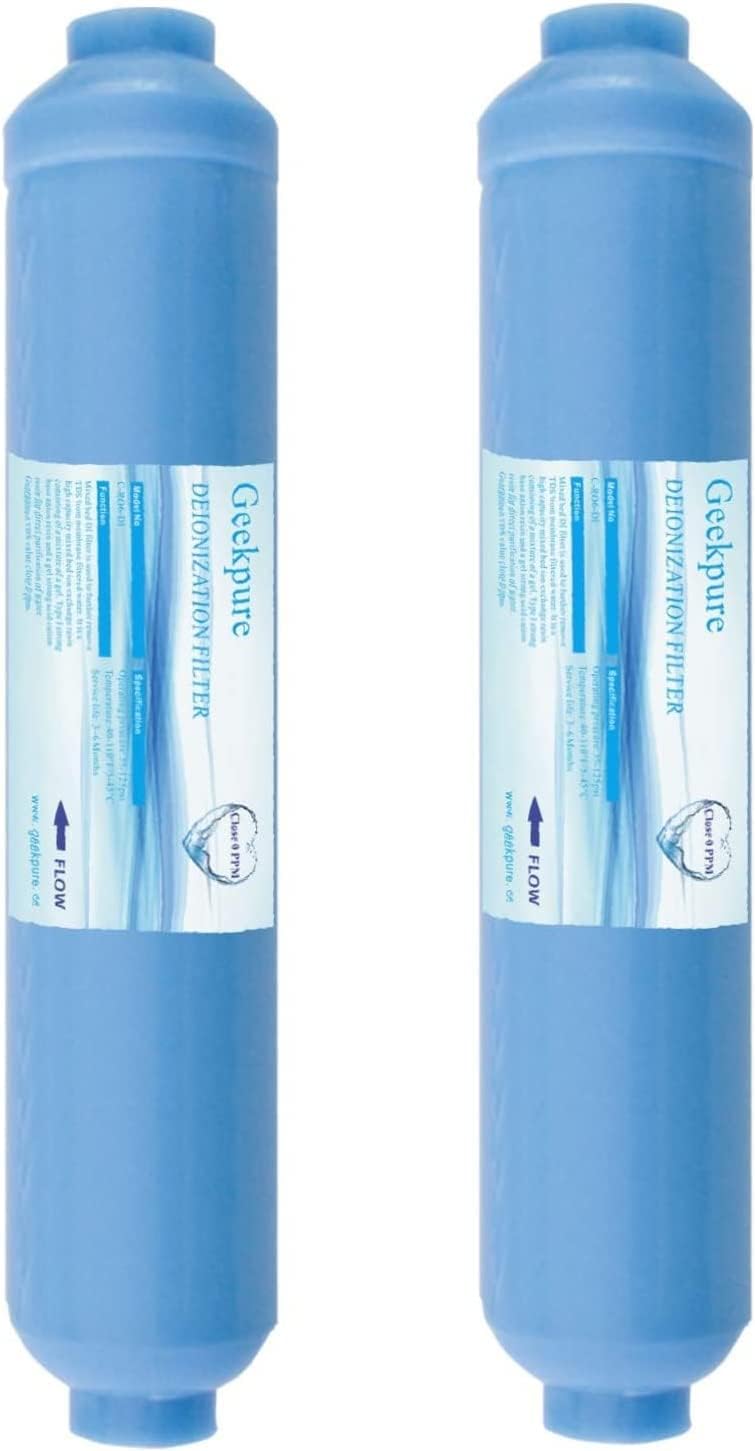 Geekpure deionization water filter front view packaging