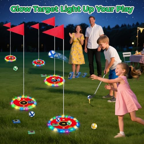 Vatos golf set with 16 sticky balls and illuminated targets
