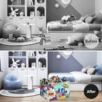 Clastyle collapsible fabric nursery bin folded completely flat for space saving storage