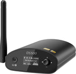 1Mii DS500 Hi-Res Bluetooth 5.3 Audio Receiver front view showing OLED display screen