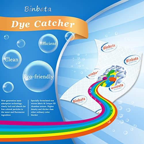 Binbata fragrance free laundry sheets showing color absorption after a wash cycle.