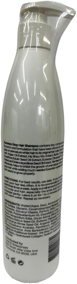 Reminex anti gray hair shampoo cap and pump
