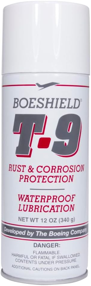 Boeshield T-9 rust inhibitor and lubricant aerosol spray can