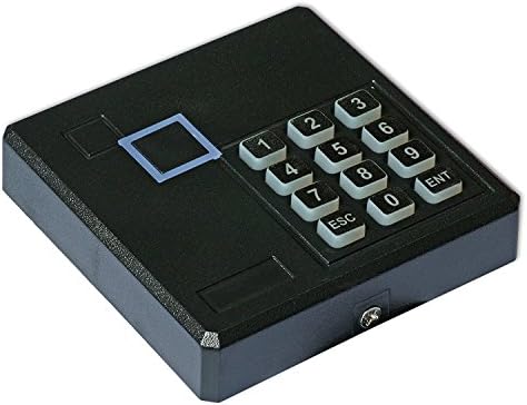 MENGQI-CONTROL black digital access control device shown with its compact dimensions for neat wall mounting.