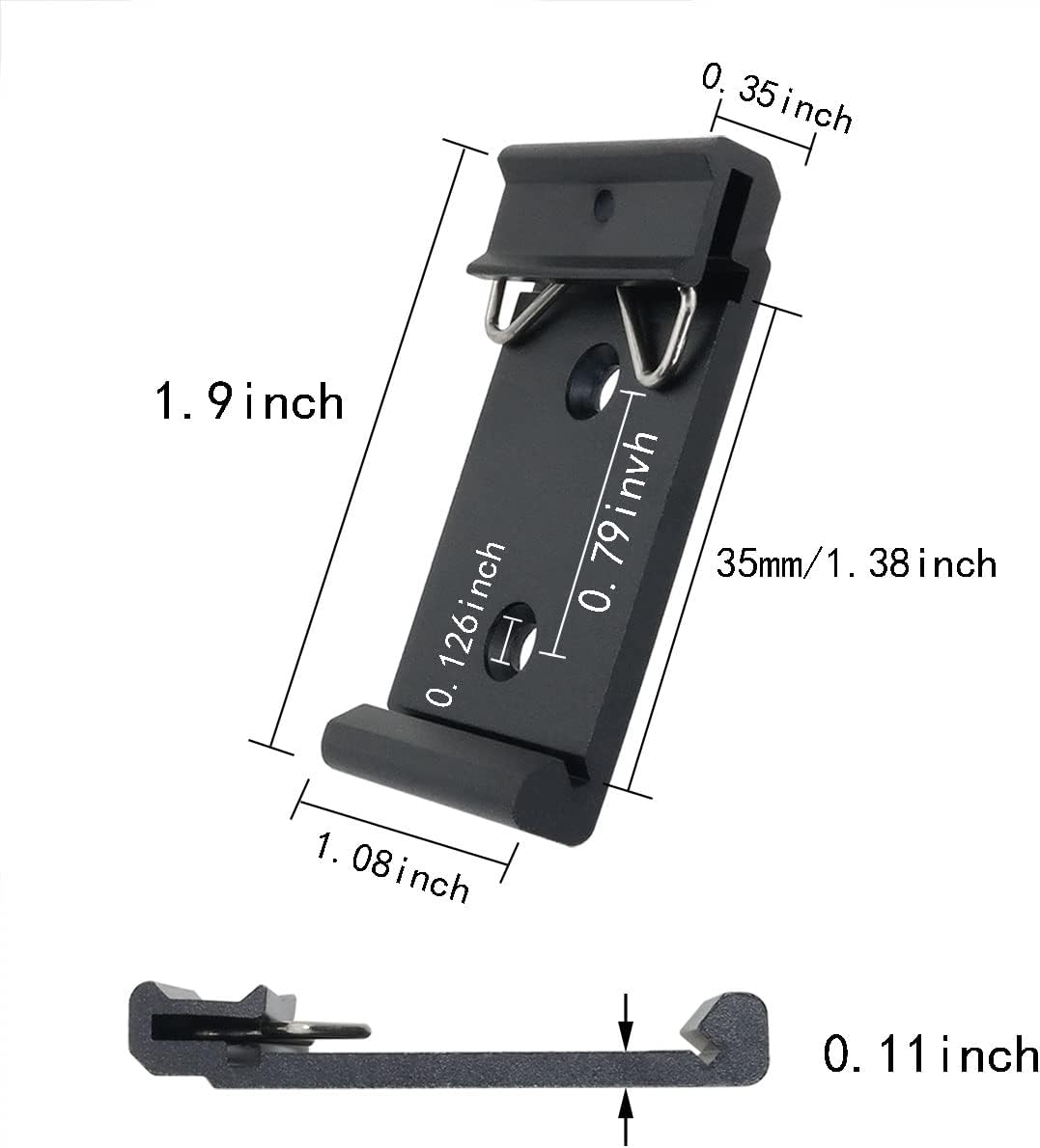 Itrolle DIN rail fixed clamp side profile