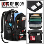 YOREPEK 45L airline approved backpack unfolded flat showing TSA friendly laptop compartment