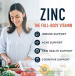 Zinc and magnesium tablets style beadlets for acne and clear skin health care