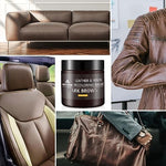 Close up of the creamy texture of WEYSTOM dark brown leather dye.