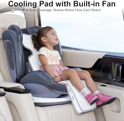 Amacool 3D mesh cooling mat installed in a baby stroller