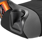 Chicco GoFit travel car seat demonstrating removable machine washable fabric cover removal